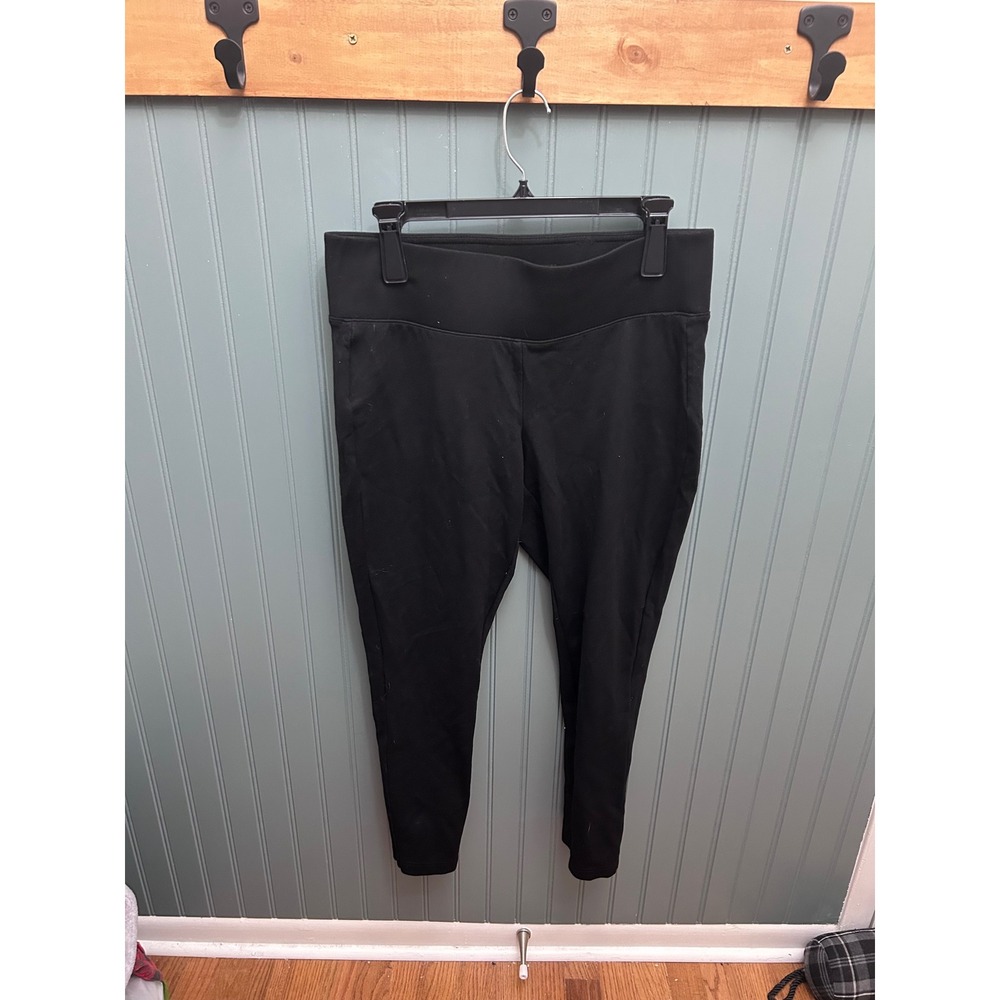 Torrid Black Ponte Leggings Wide Waistband Size 0R Regular Stretch Rayon Blend